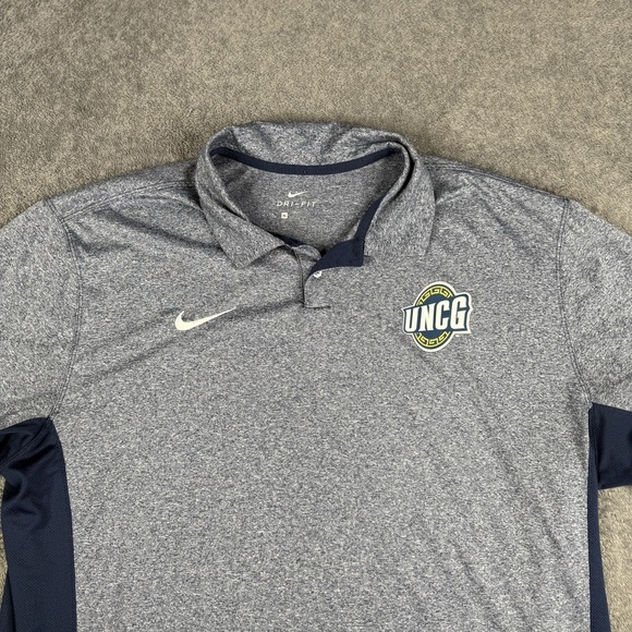 UNC Greensboro Nike Polo Size XL Gray Dri-Fit Men's - Picture 2 of 9